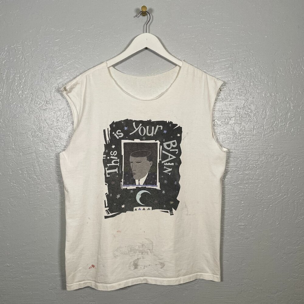 Vintage IBM Men XXL White Graphic T-Shirt Ultimedia Single Stitch Tech Computer